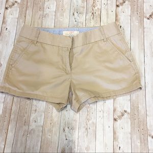 J. CREW “BROKEN IN” CHINO SHORTS SIZE 4